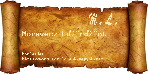 Moravecz Lóránt névjegykártya