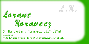 lorant moravecz business card